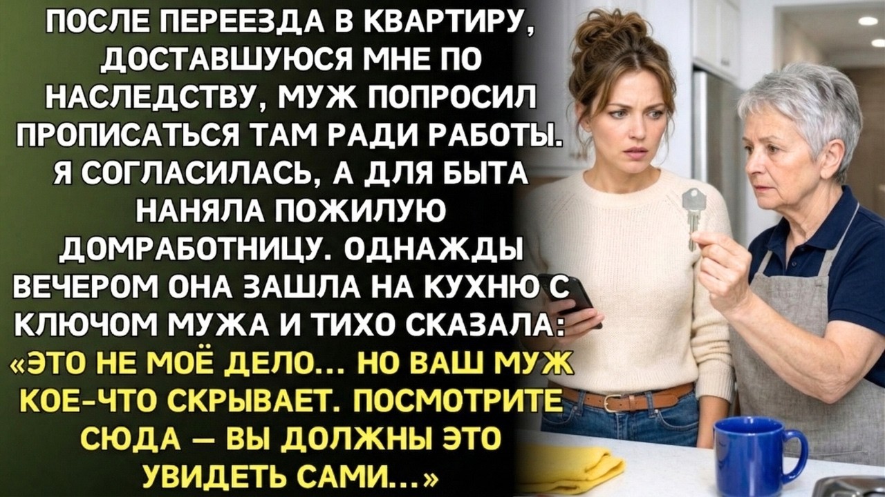 Пожилая домработница показала ключ «Ваш муж кое что скрывает» Вы должны увидеть это сами