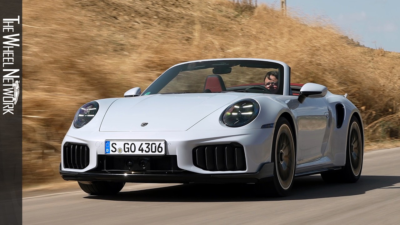 2026 Porsche 911 Turbo S Cabriolet | Ice Grey Metallic | Driving, Interior, Exterior [4K]