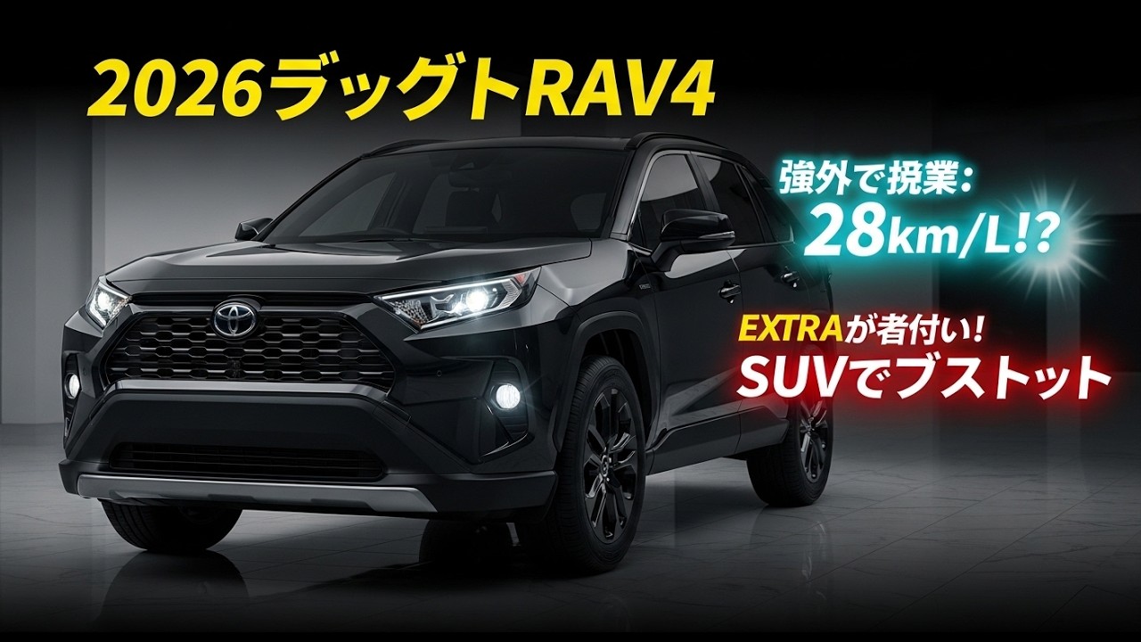 SUVは燃費が悪いと言われていた…でも2026年トヨタRAV4は16km/L以上を記録！🚗⚡