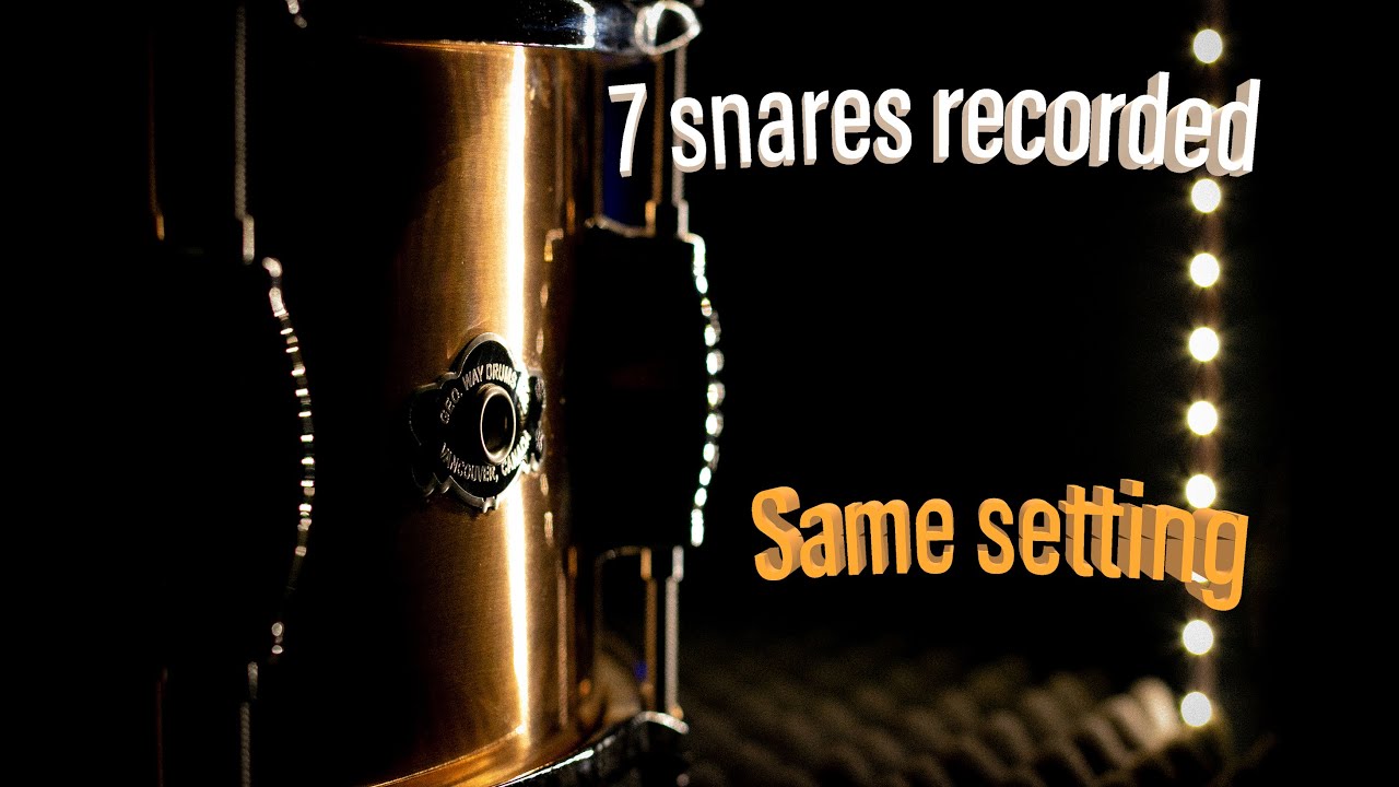 7 different snare drums - Same recording settings - Dunnett, Craviotto, GeoWay, 3 x Ludwig, Sonor,