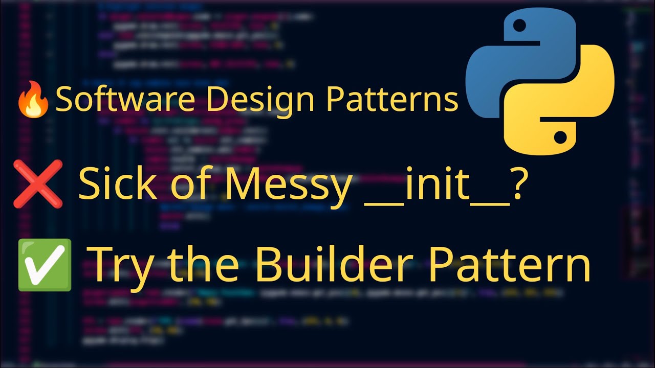 🧱 Builder Pattern in Python – Clean Code for Complex Objects 🔨🐍