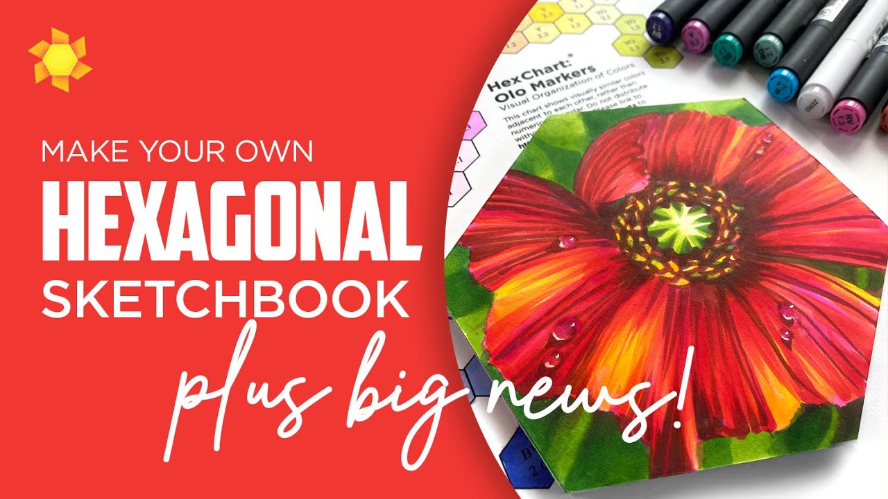 DIY hex shaped sketchbook
