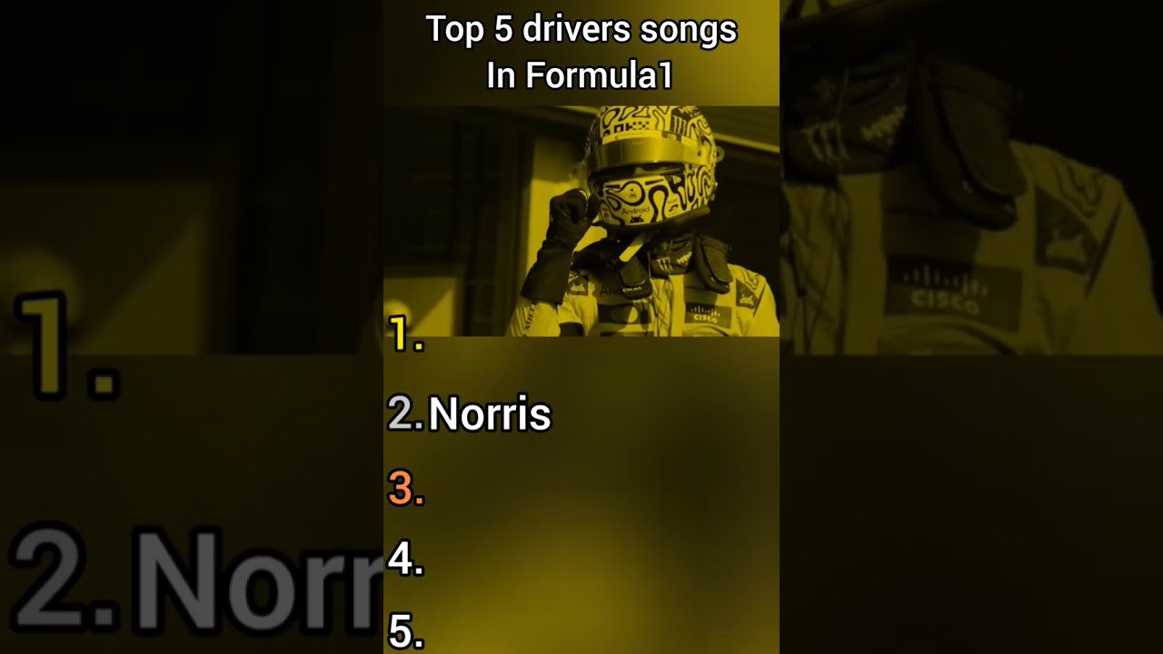 TOP 5 F1 DRIVER SONGS