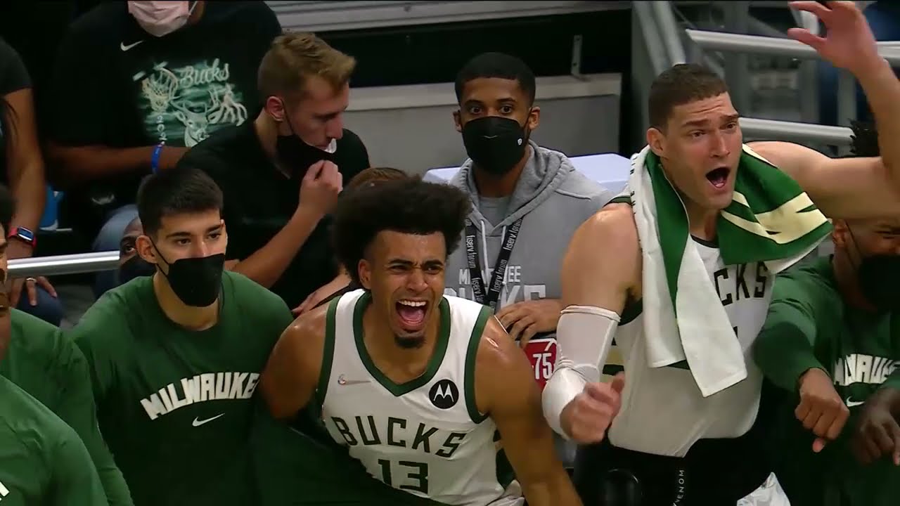 Bucks Bench Goes WILD After Grayson Allen Dunk!