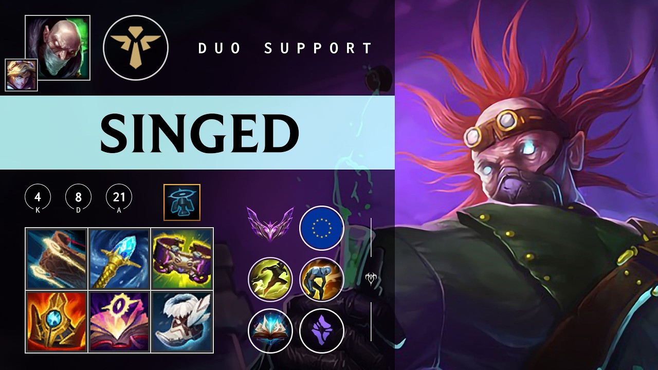Singed Support vs Rakan - EUW Master Patch 26.05