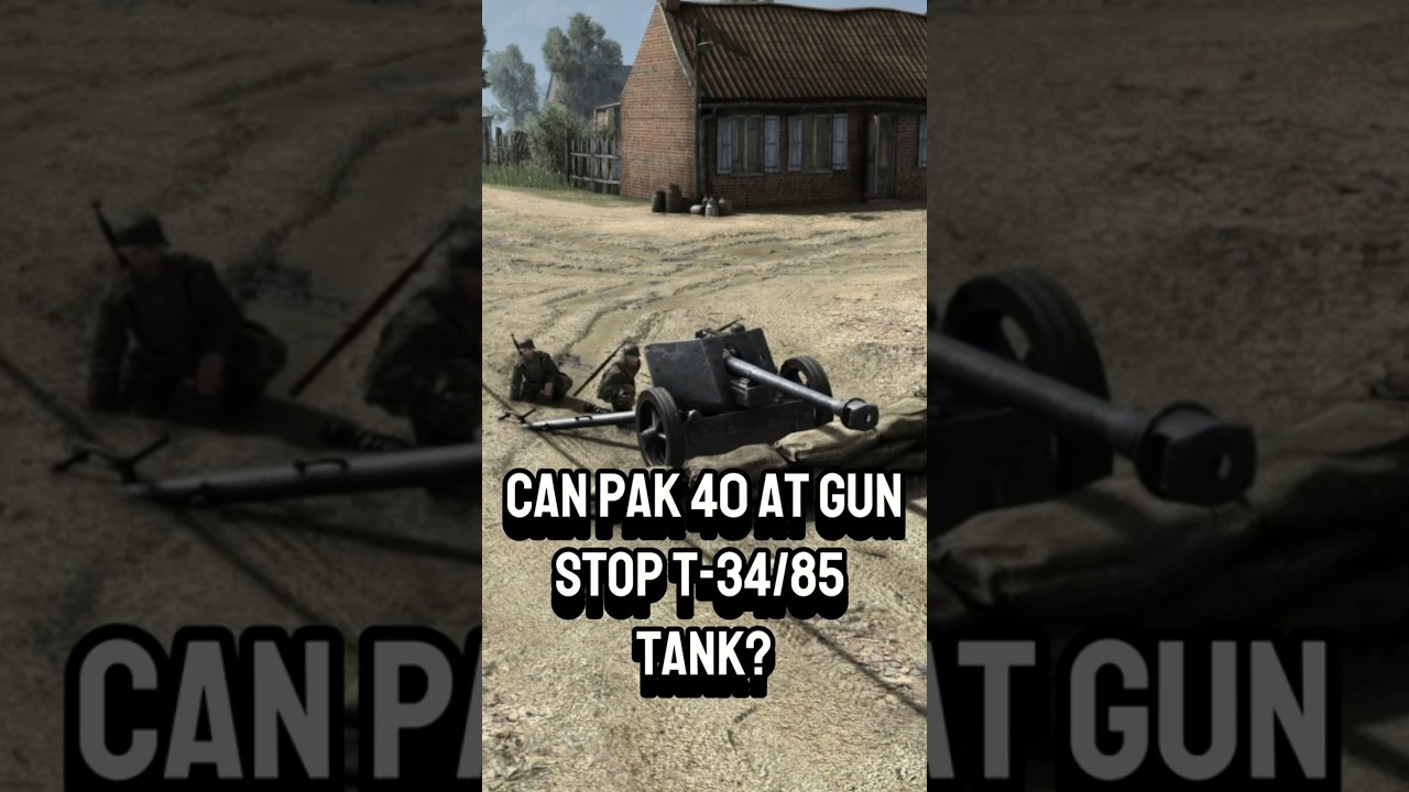 Can PaK 40 Anti Tank Gun Stop the T-34-85 Tank?