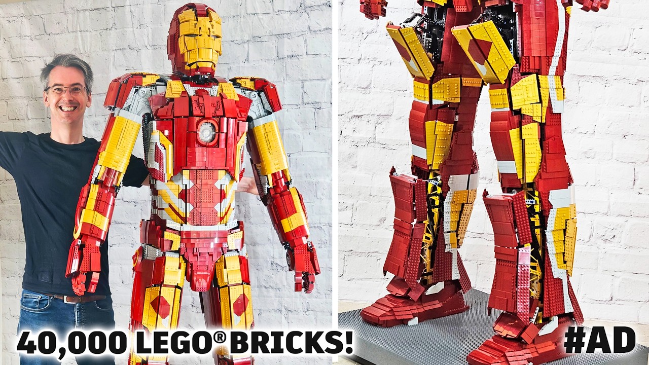 I built a life sized Iron Man from LEGO Bricks!