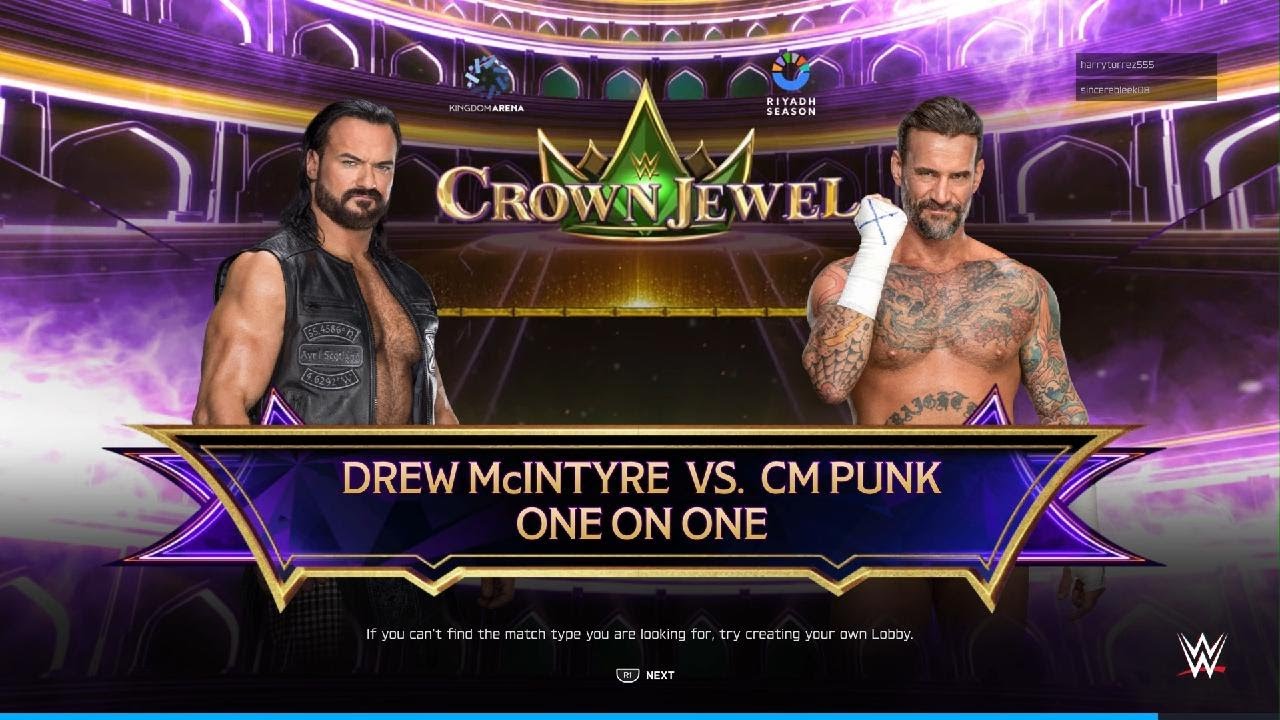 WWE 2K25 Drew Mcintyre vs Cm Punk