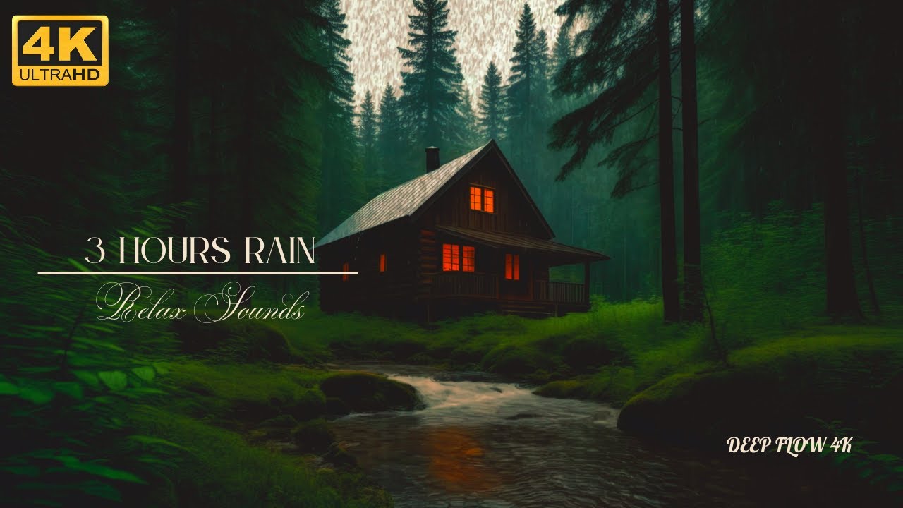 Forest Cabin Rain + Deep Focus & Quiet Reading | Three Hours Beneath a Gentle Canopy