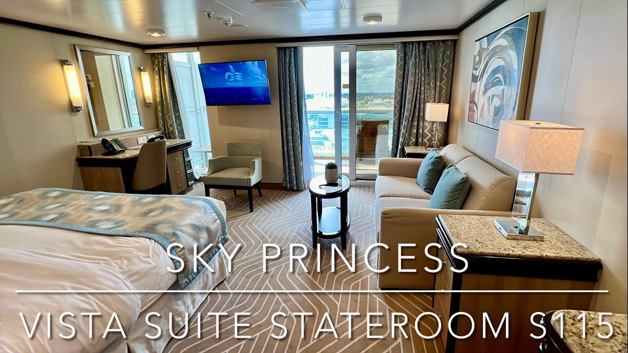 Sky Princess Vista Suite Stateroom S115 Tour from February 2024 - Princess Cruises