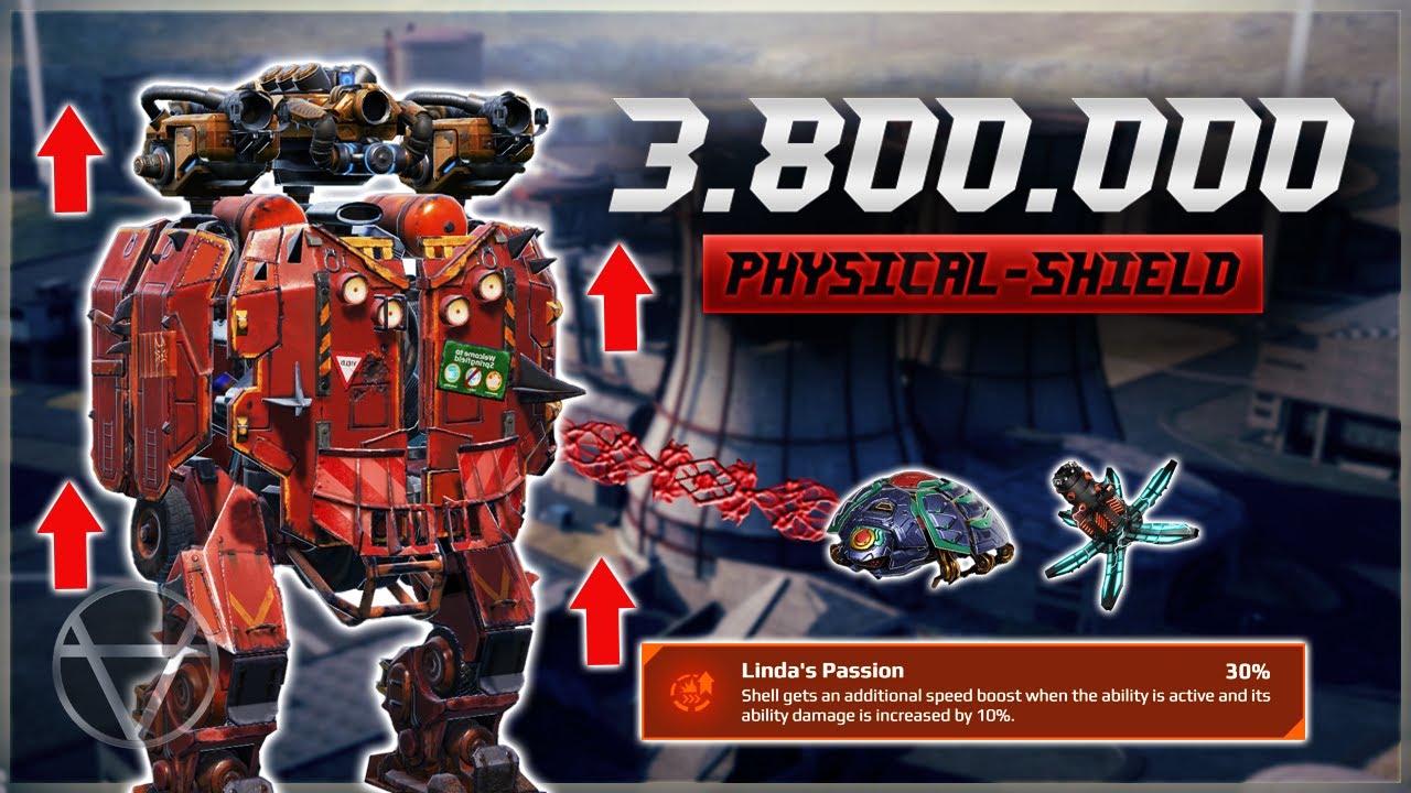 3,800,000 Physical Shield &ndash; Fortress SHELL Build w/ Scarabeus | War Robots Gameplay