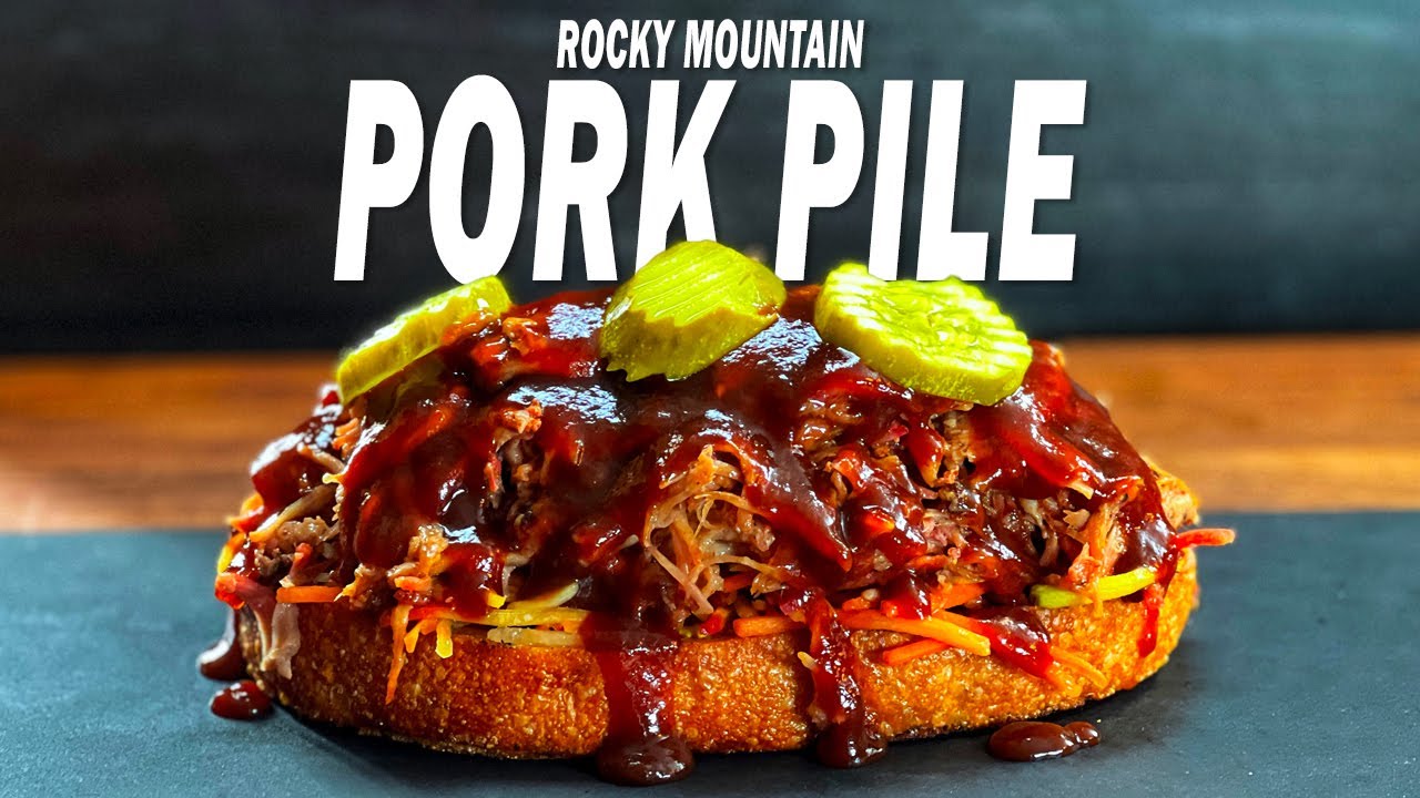 The Rocky Mountain Pork Pile - Pork Butt Smoked Hot(ter) and Fast(er) On The Drum Smoker