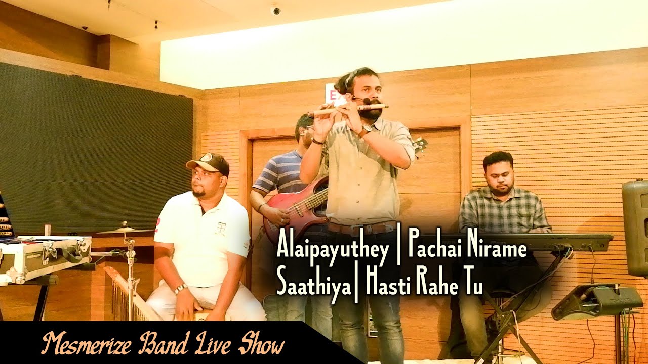 Pachai Nirame | Alaipayuthe | Flute Cover | Mesmerize Band Live Show