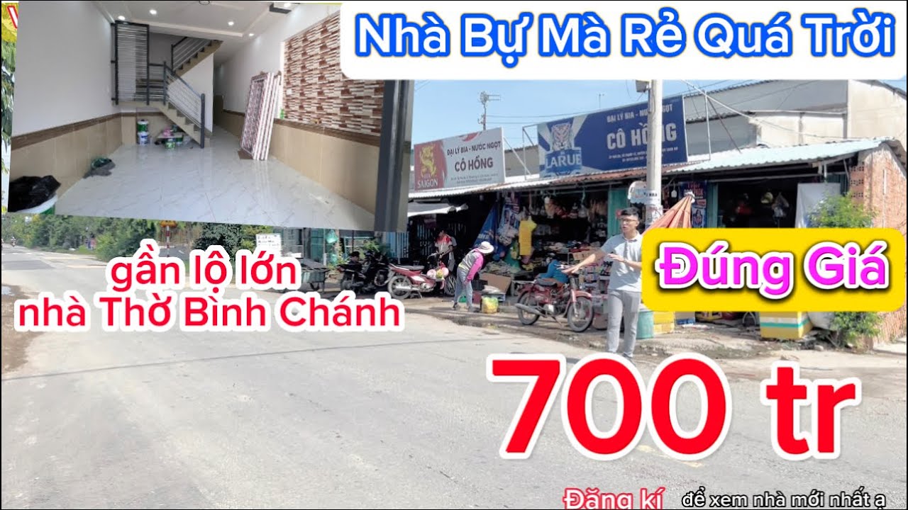 💯Nhà Siêu Bự Luôn ! 4x10 ngay nhà Thờ Bình Chánh - ra lộ lớn chỉ 100m Đúng giá 700 tr nguyên Căn