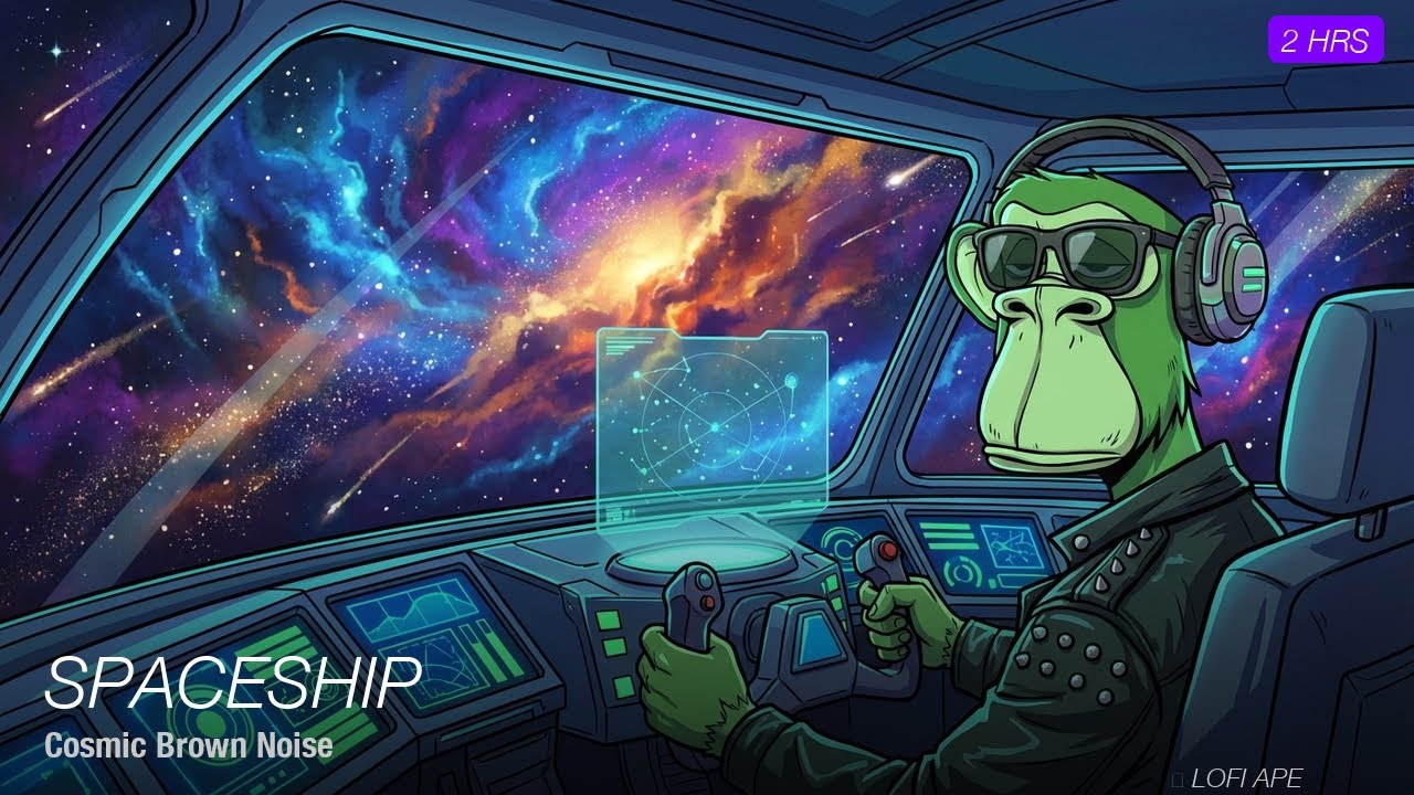Deep Space Brown Noise 2 Hours 🚀 | Cosmic Sleep Music, Focus & Deep Work (Spaceship Ambience)