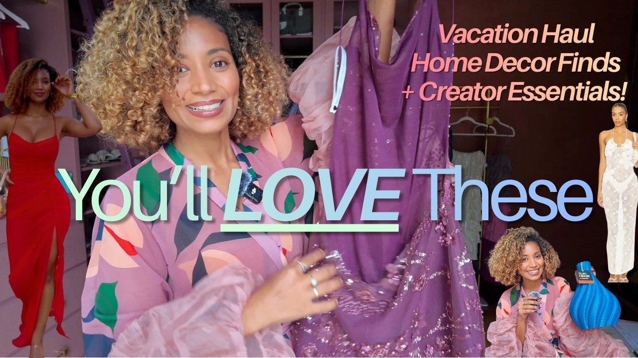 Girl, you NEED these! Aesthetic Home Decor Haul, Revolve Vacation Looks + Creator Gear for Youtube!