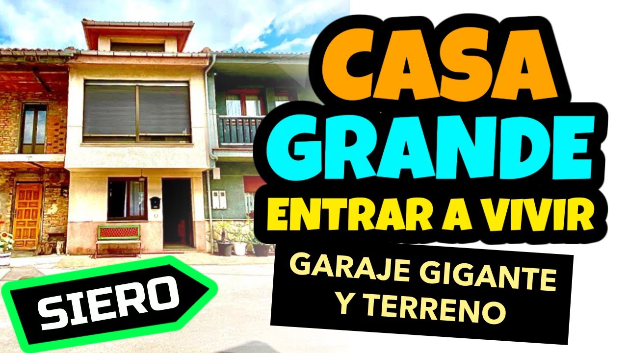 NO DISPONIBLE | 165.000€ | SIERO, ASTURIAS | CASONA ENORME CON GARAJE | TERRENO para huerto