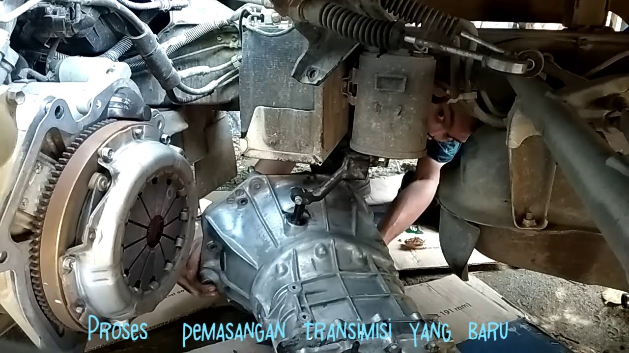 Cara mudah/proses penggantian transmisi suzuki carry 1.5 pick up