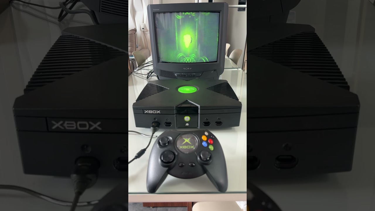 Ligando meu X box cl&aacute;ssico #videogame #jogos #nostalgia #xbox #sony