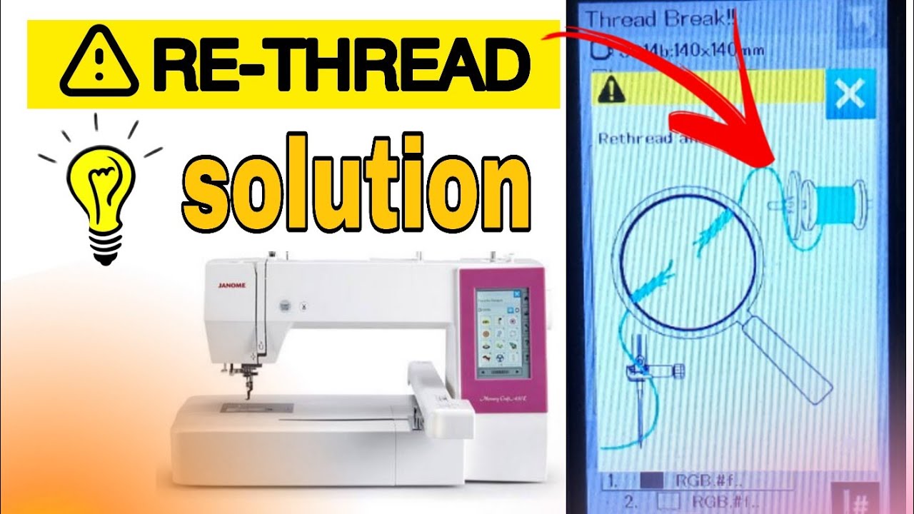 Usha janome 450e,550e ( Re-Threading) IN ONLY 63 SECONDS🔥#usha450e  #usha550e #threads #embroidery 