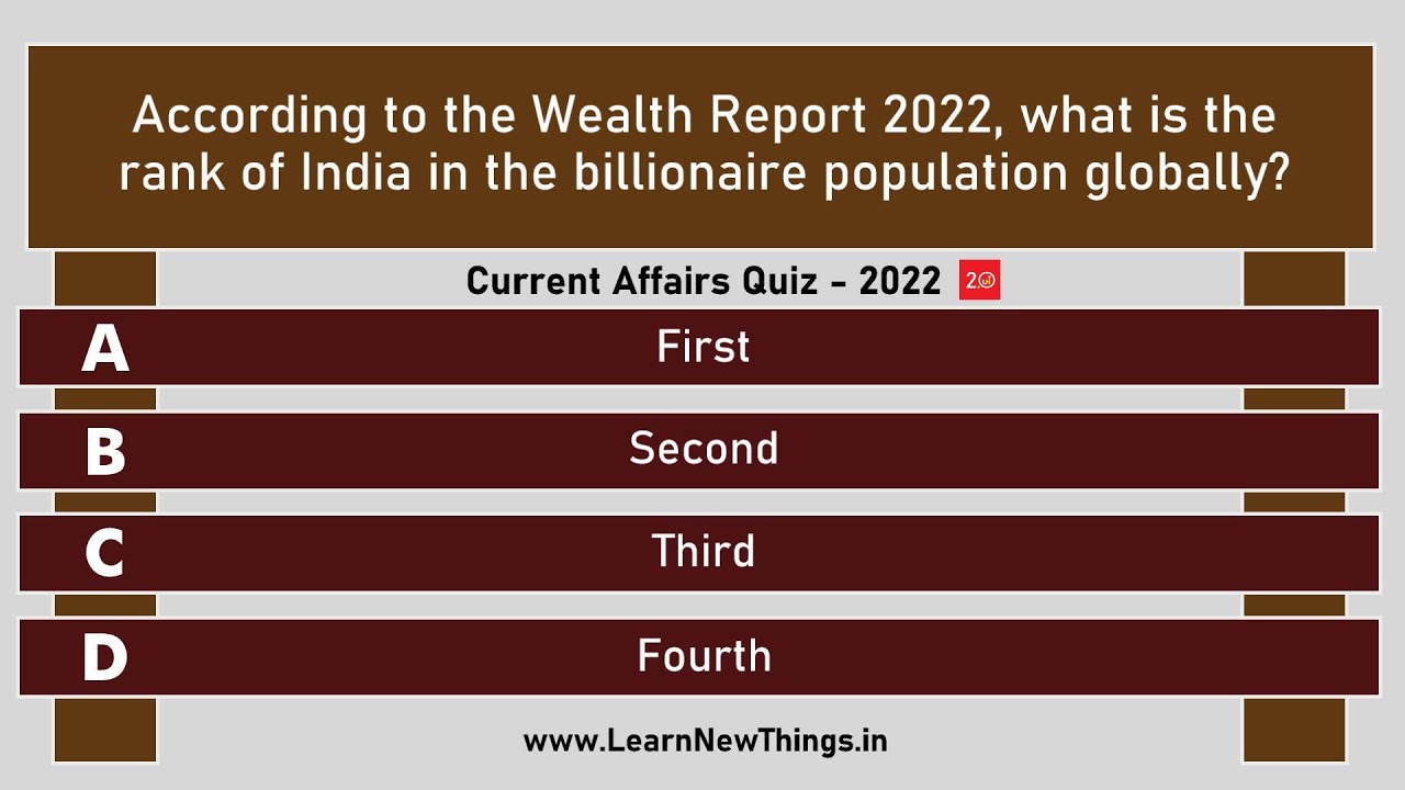 Current Affairs Quiz 2022 - Part 7 | 35 Questions |  UPSC & Other Competitive Exams