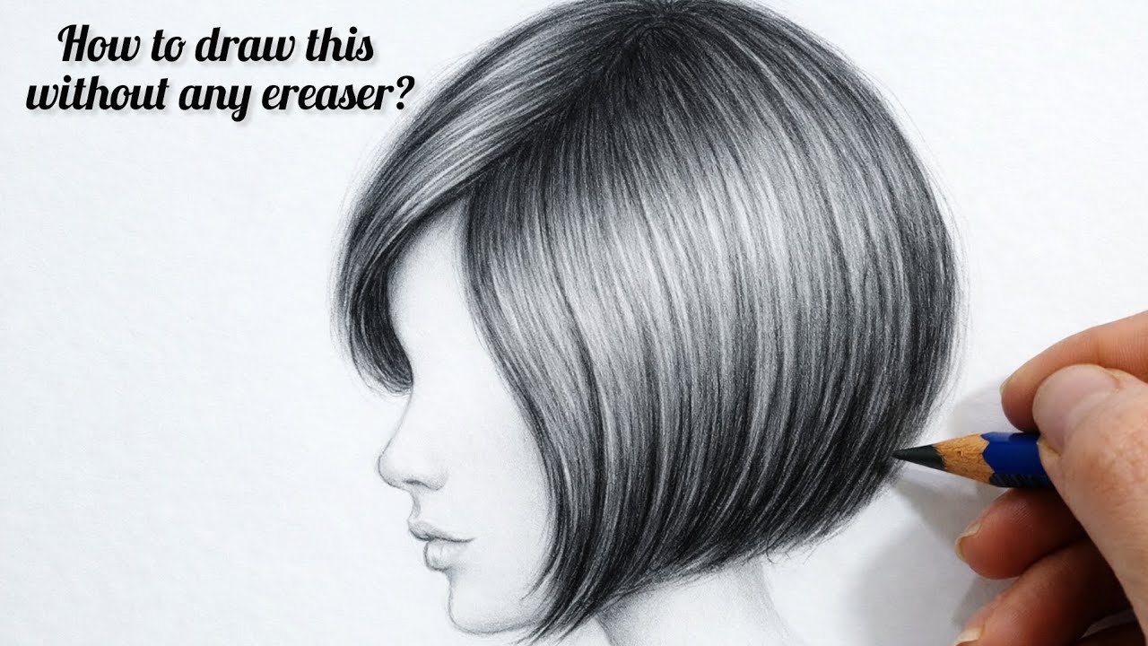 How to draw this kind of hair without any ereaser