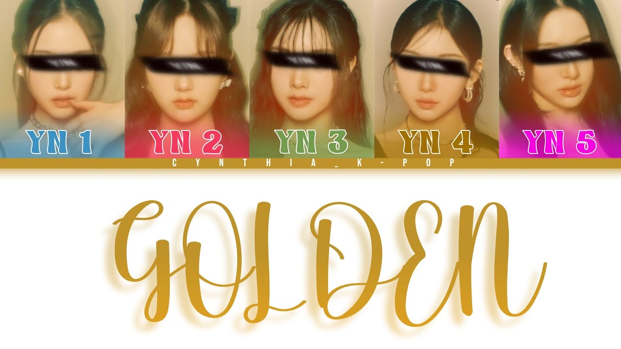 GOLDEN by Huntrix (Your Girl Group) 5 members version (Colour Coded Lyrics) | Cynthia_k-pop |
