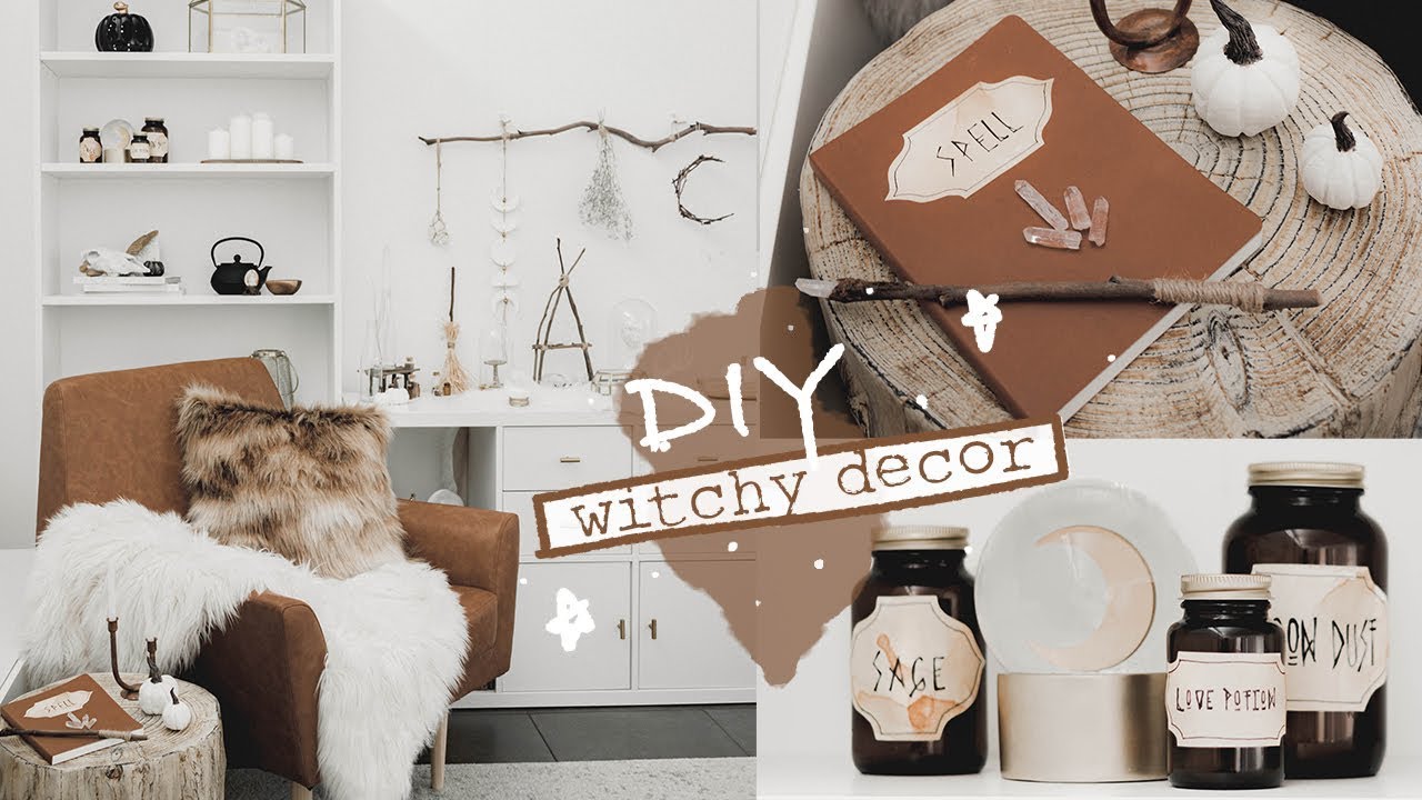 DIY Witchy Decor | Potion Bottles | Crystal Wand | Spell Book