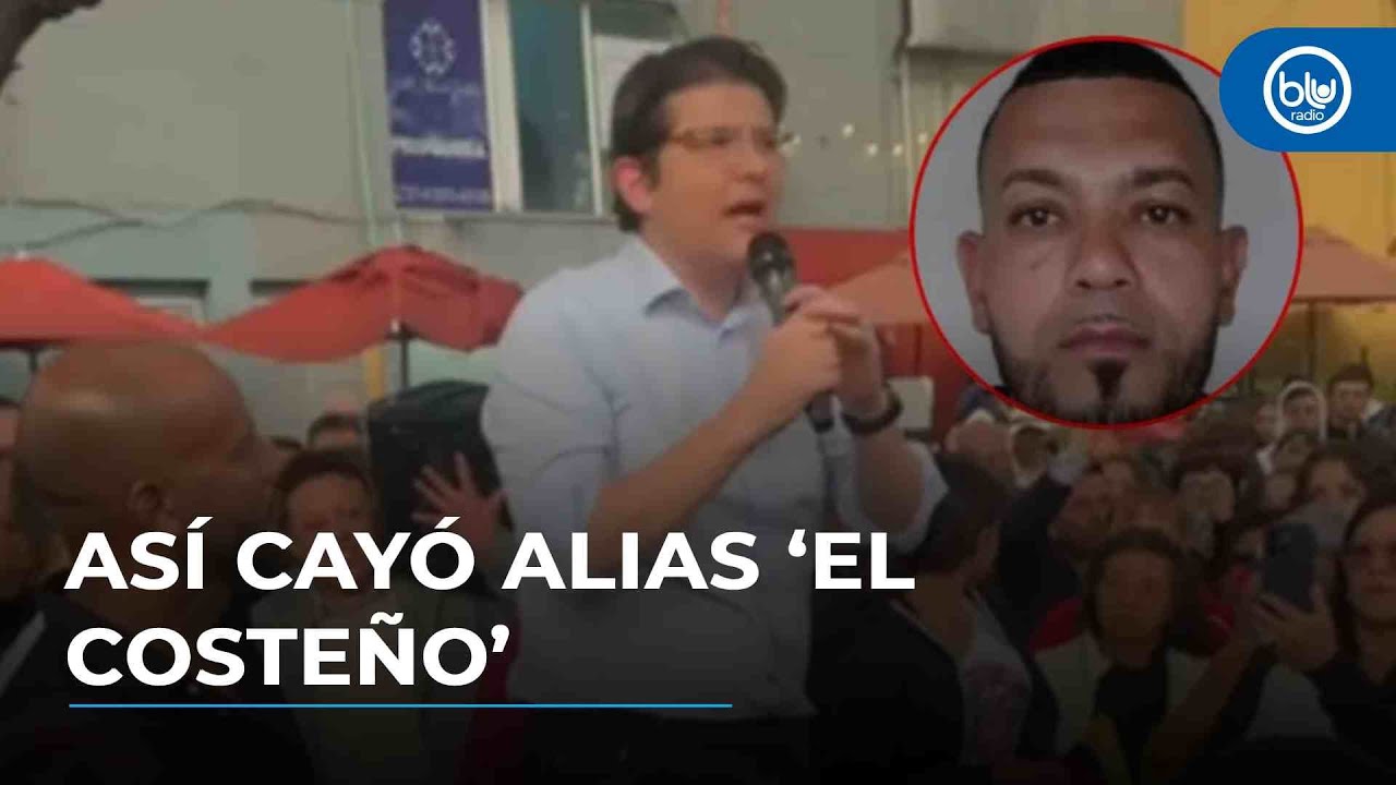 As&iacute; fue el momento exacto en que cay&oacute; alias 'El Coste&ntilde;o', presunto autor del atentado a Miguel Uribe