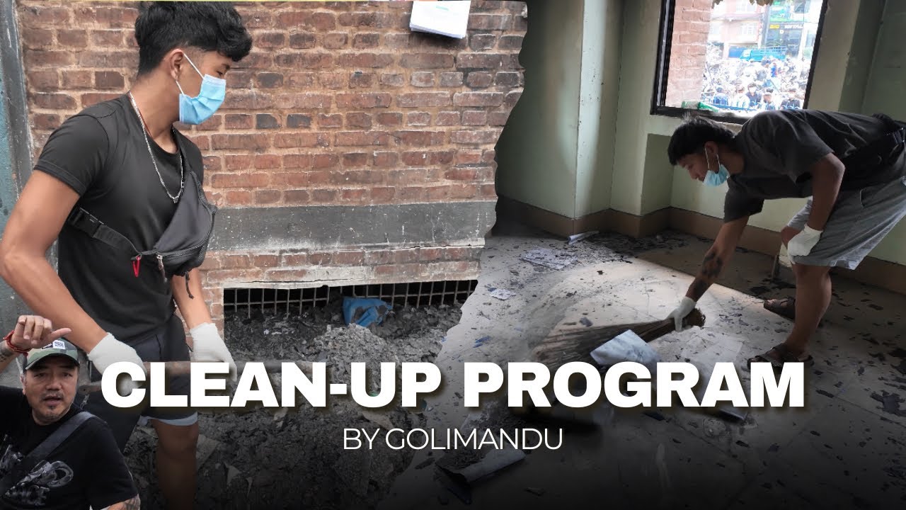 CLEANING STREETS AND POLICE  STATION AFTER THE GENZ PROTEST 