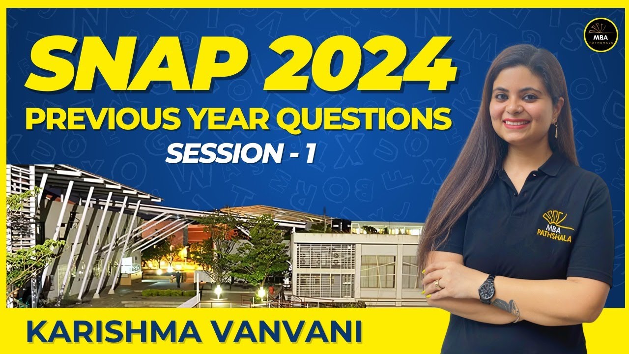 SNAP 2024 | General English | Previous Year Questions Session 01 | Karishma Vanvani 