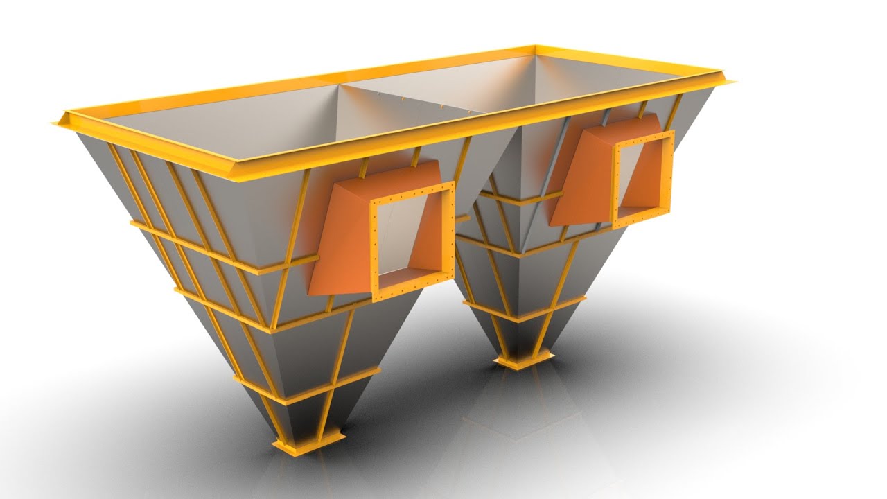 Solidworks Tutorial # 204  Sheet Metal Bags Filter Hopper in Solidworks by SW Easy Design