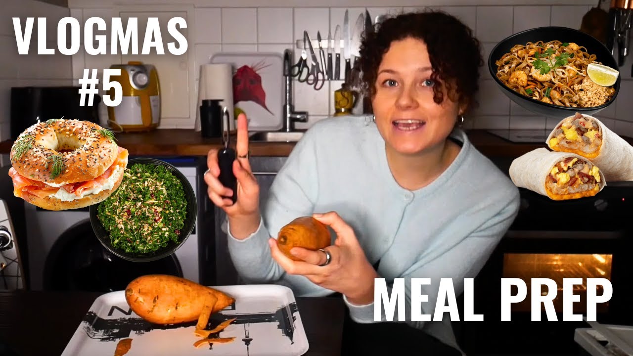 Elkészítem egy heti ételemet előre! Bagel, Reggeli Burrito, Kale Saláta,... MEAL PREP I VLOGMAS 5