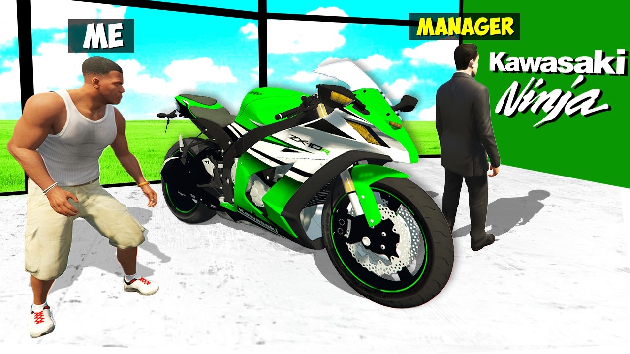 Stealing EVERY KAWASAKI NINJA Bike From THE SHOWROOM in GTA 5!