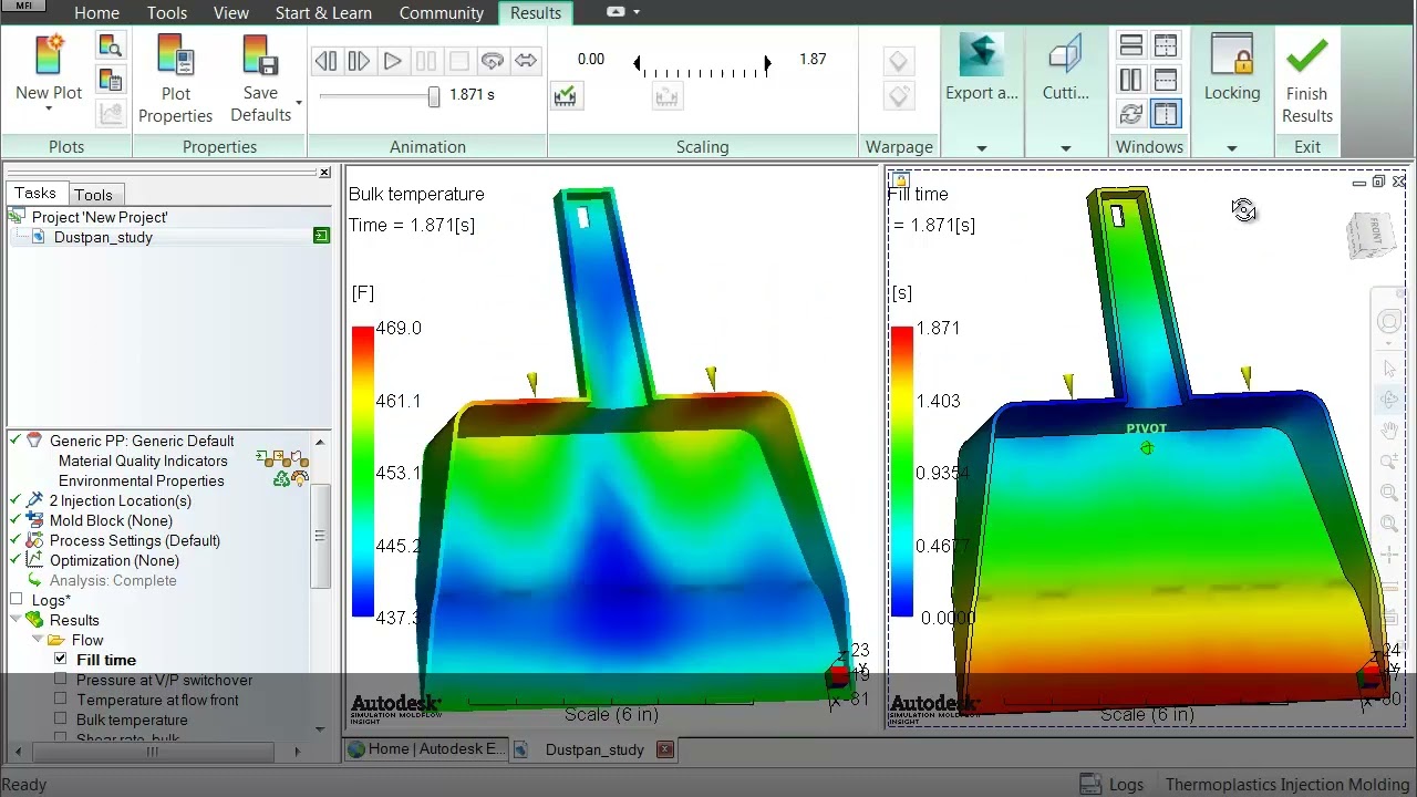 Moldflow   Examining results