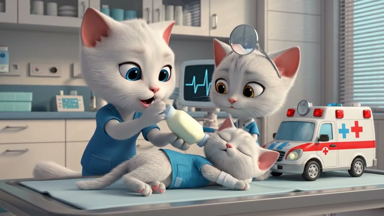 The White Cat Family’s Brave Rescue Adventures 🐱🔥🌊