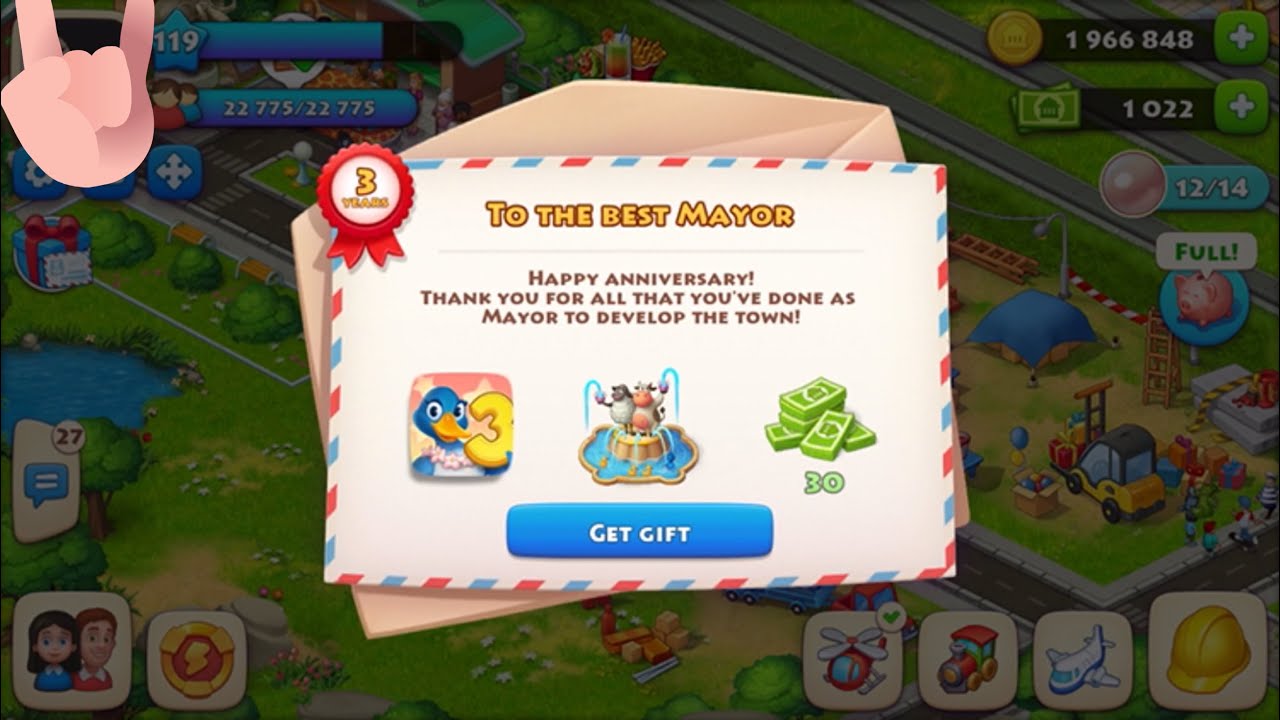 Township 3 years completion gift