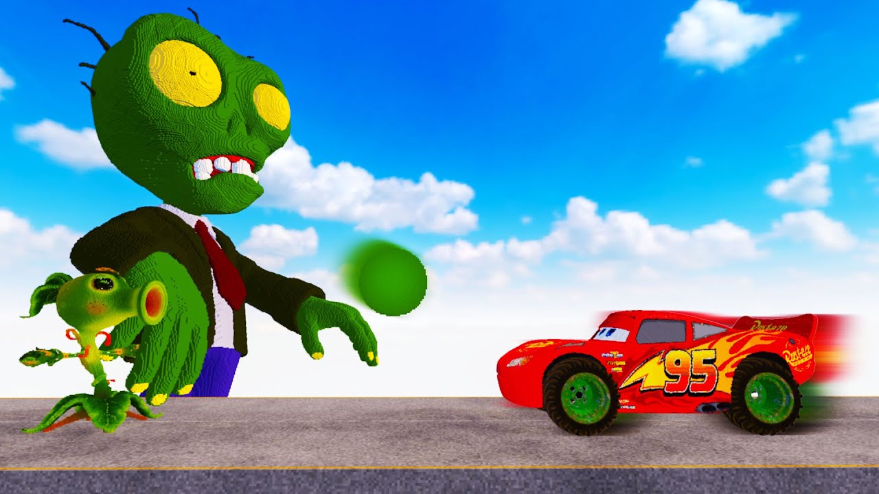 Car Team Invades the Garden: Plants and Zombies Attack in Teardown