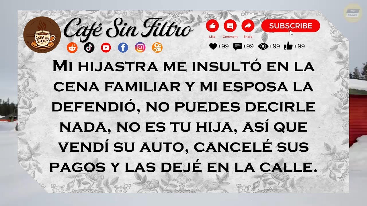 Mi hijastra me insultó en la cena familiar y mi esposa la defendió, no puedes decirle nada...