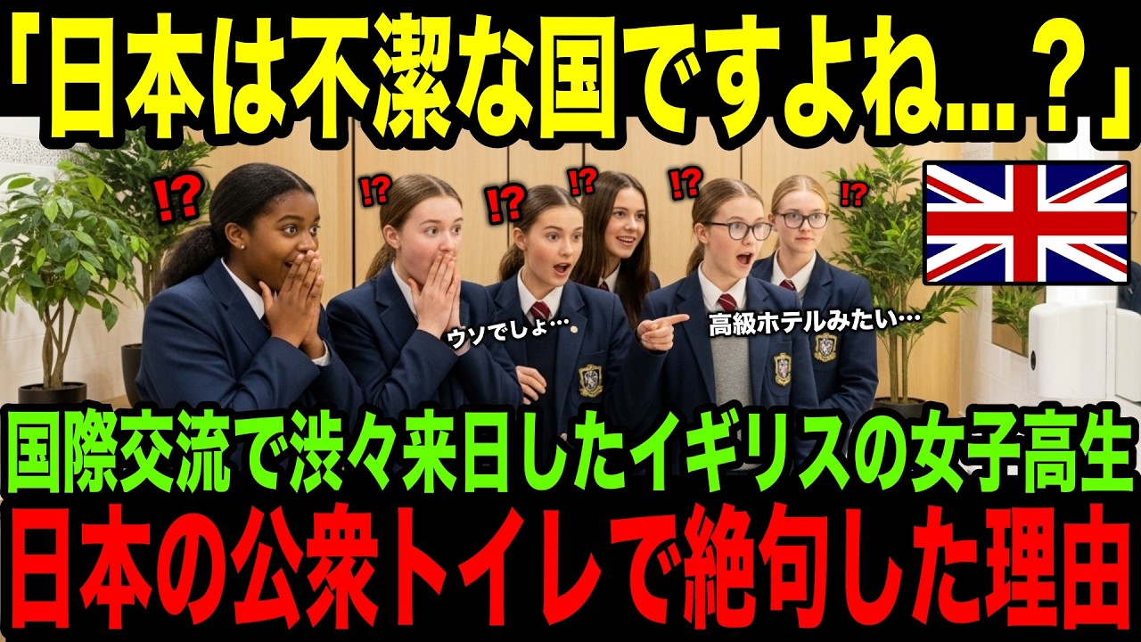 【海外の反応】「不潔な日本なんて行きたくない」国際交流で日本のトイレが不潔だと来日を嫌がるイギリスの女子高生たちが、渋谷の公衆トイレに入った結果とは？