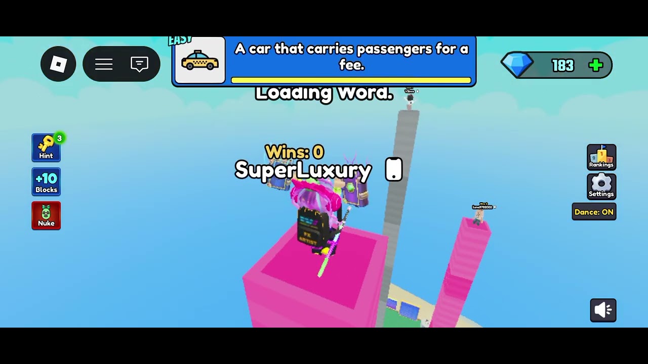 Spelling Race game Roblox by chinni(Aanchal)