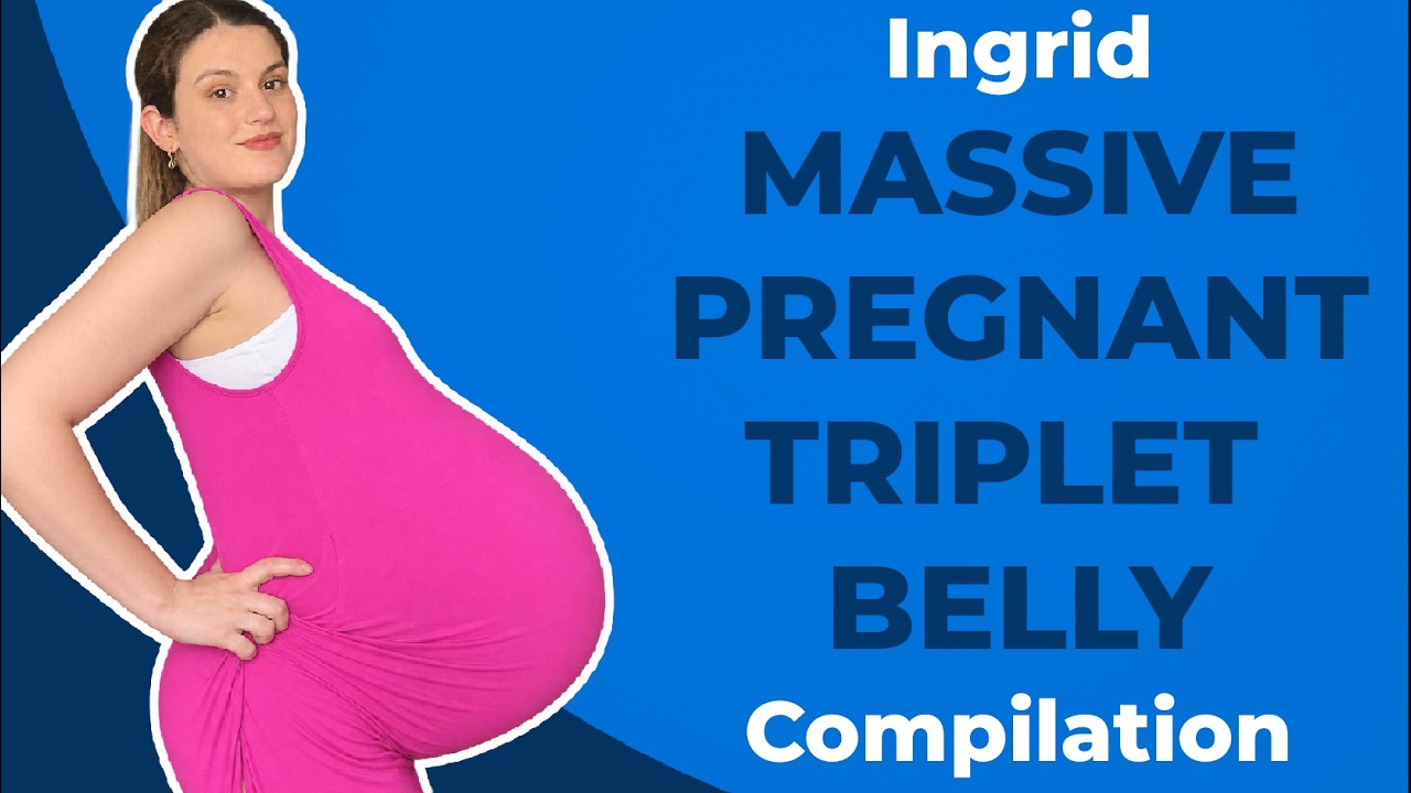 Pregnant Ingrid Cortes Massive Triplet Belly Compilation | TikTok