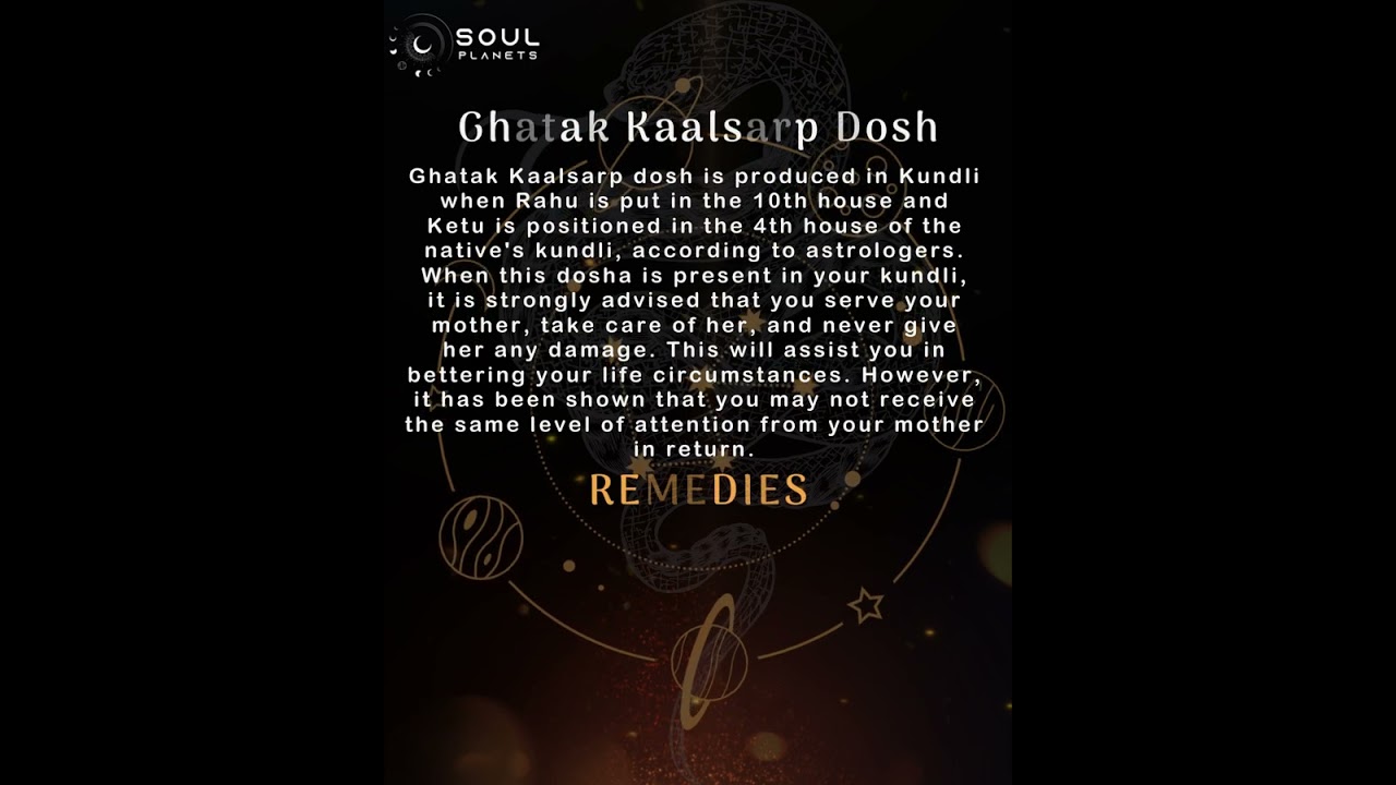 Types Of Kaalsarp Doshas - PART V | Soul Planets