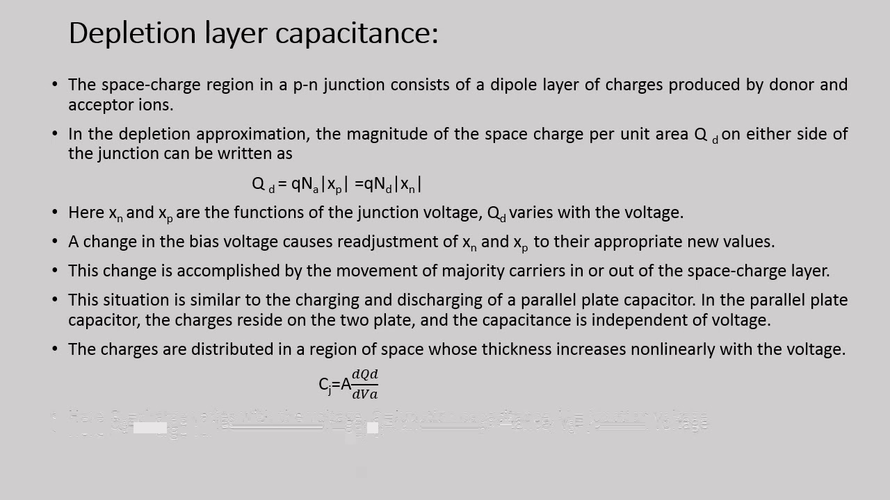 Unit I Depletion approximation and Capacitance