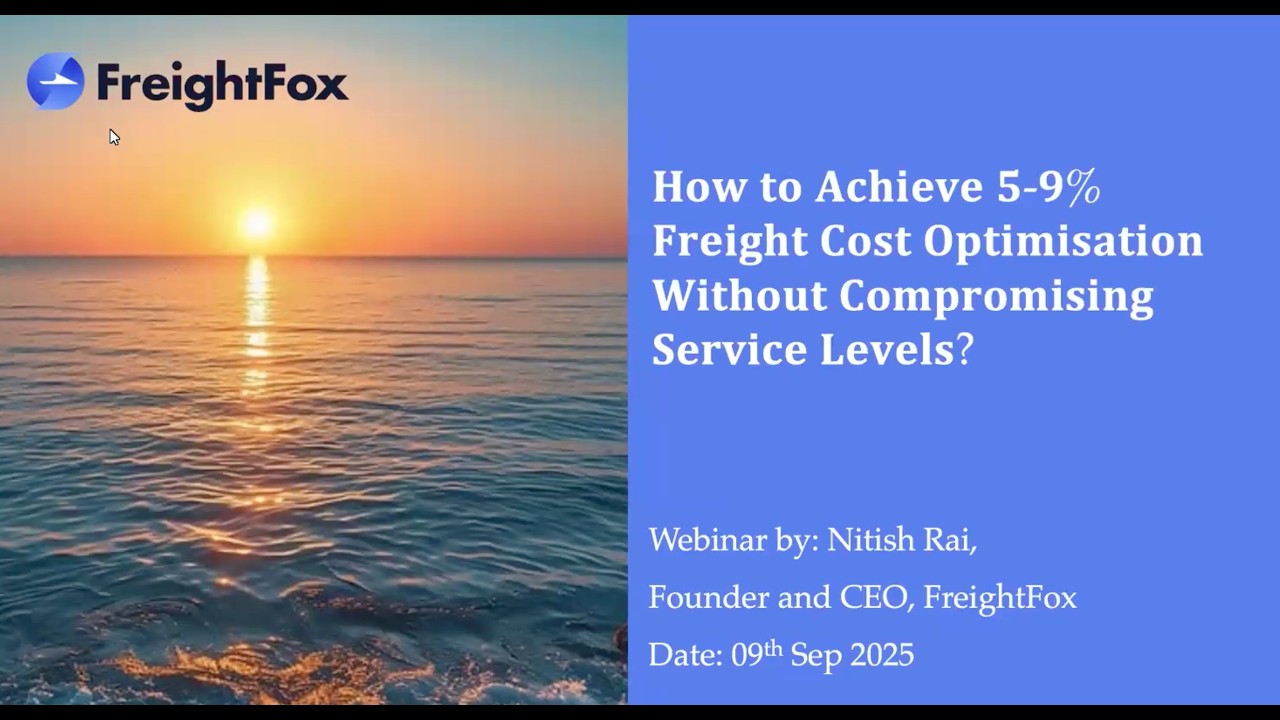 How to Achieve 5-9% Freight Cost Optimisation Without Compromising Service Levels | Webinar