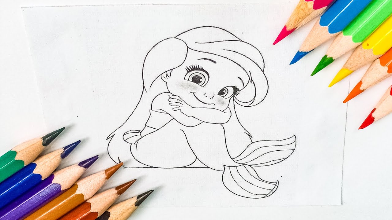 The Little Mermaid 🧜🌊 Ariel's Magical Ocean Adventure 🐚✨ Coloring Videos