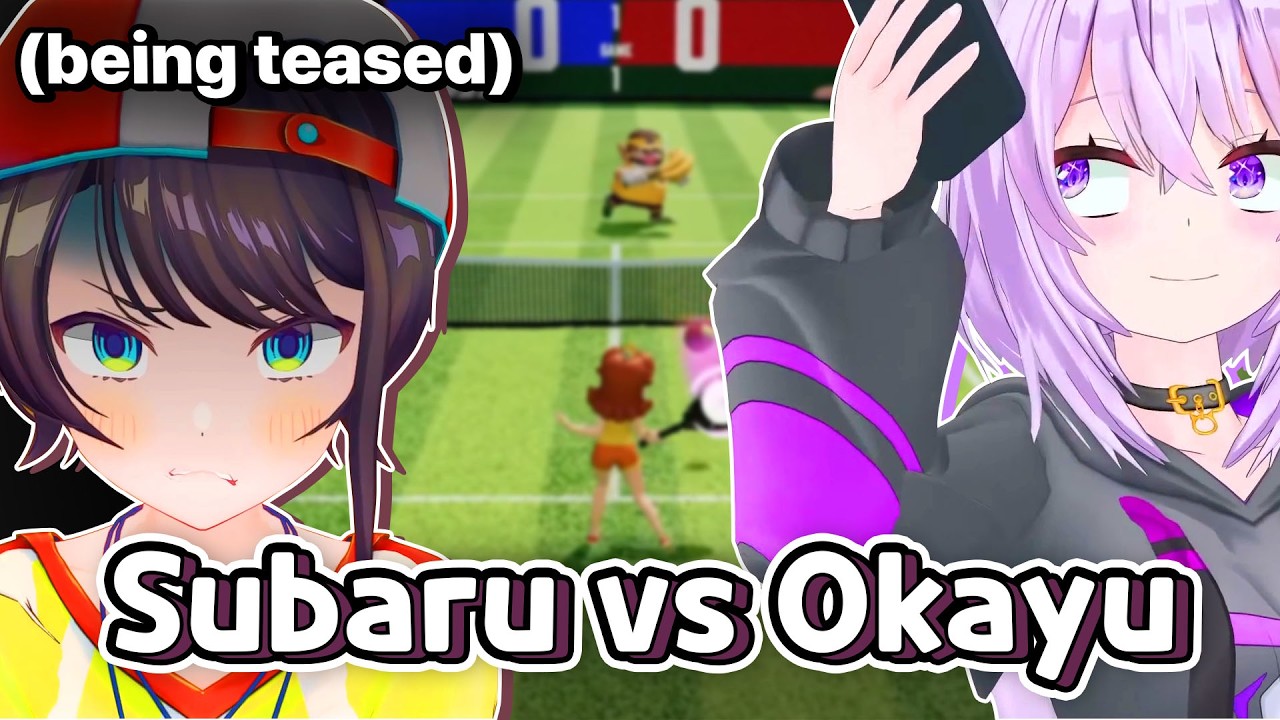 【ENG Subs】Subaru and Okayu playing Switch Tennis is pure chaos [Hololive]