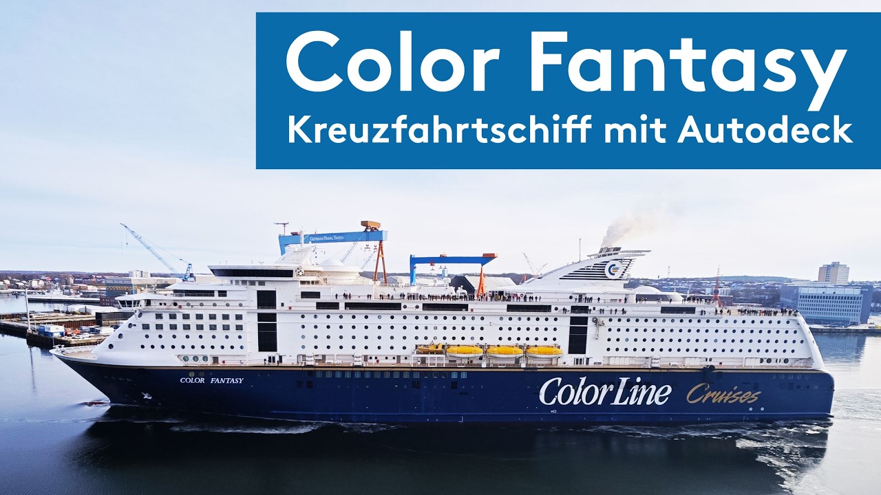 Fähre Color Fantasy - Eiskalte Abfahrt aus Kiel auf dem Weg nach Oslo