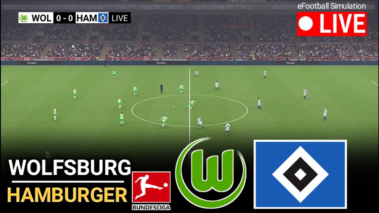🔴LIVE &ndash; Wolfsburg gegen Hamburger SV | Bundesliga 2026 | eFootball PES 21 Spiel-Videosimulation