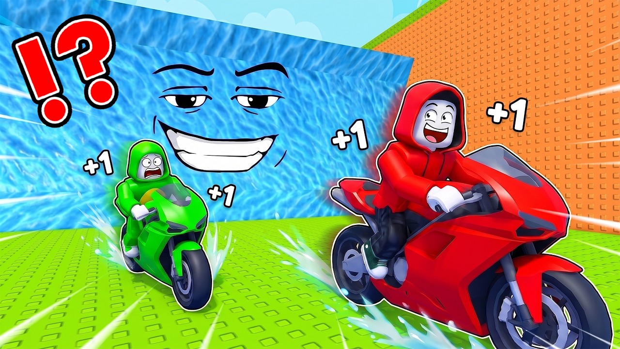 JJ и Mikey СПАСАЮТСЯ ОТ МОТОЦИКЛЕТНОГО ЦУНАМИ на скорости в Roblox!